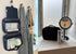 Kollage med toilettaske og produkter 